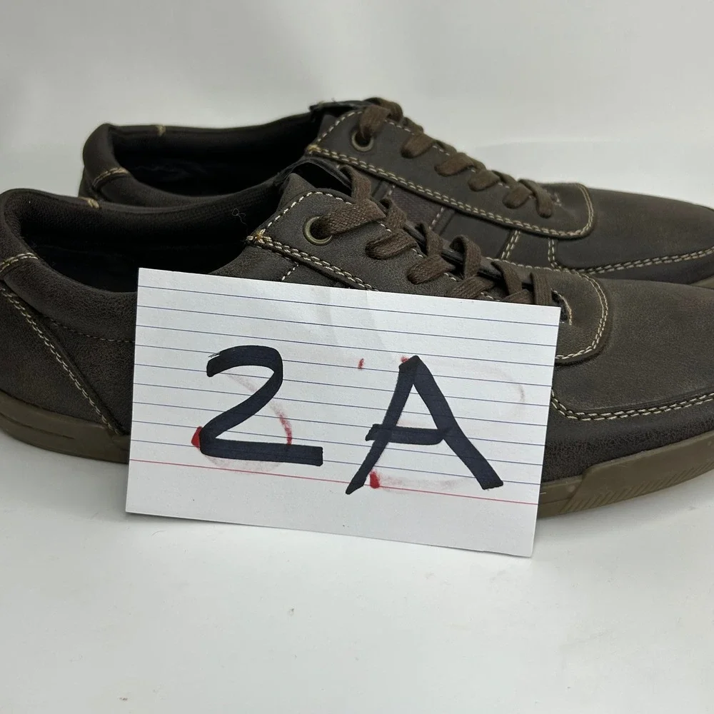 Madden M-Easel Mens Brown PU Leather Fashion Sneakers Size 9M Low Top Shoes